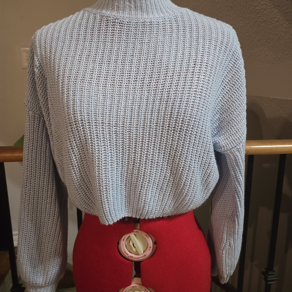 Forever 21 Light Blue Cowl Neck Sweater